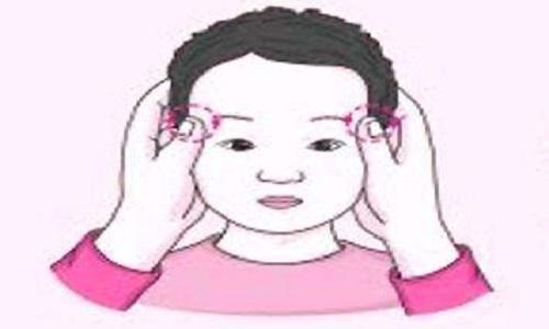 小儿保护视力推拿方法 